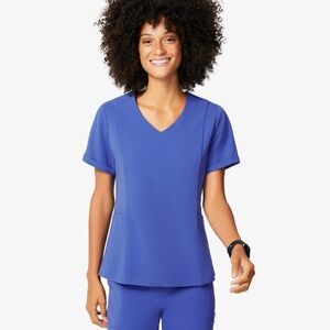 Figs Denim V-Neck Scrub Top
